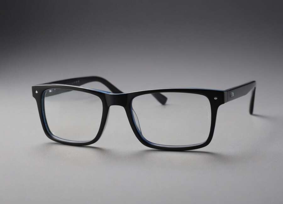 Men's Black Blue Block Glasses