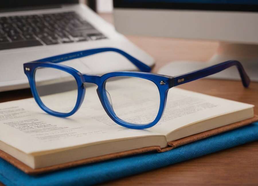 Men's Blue Frame Glasses