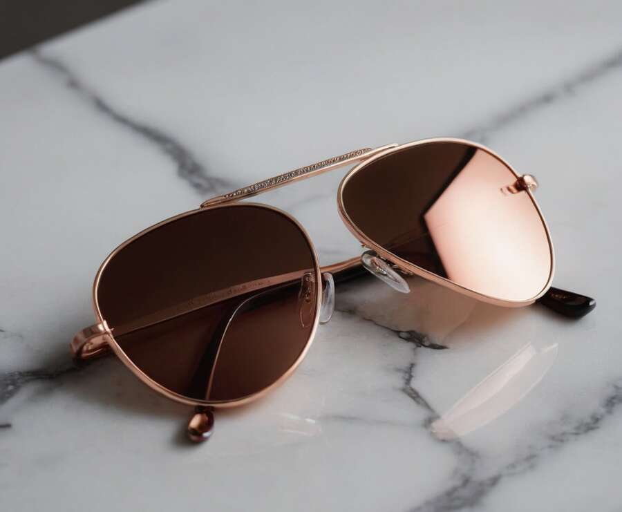 Rose Gold Aviators for Women